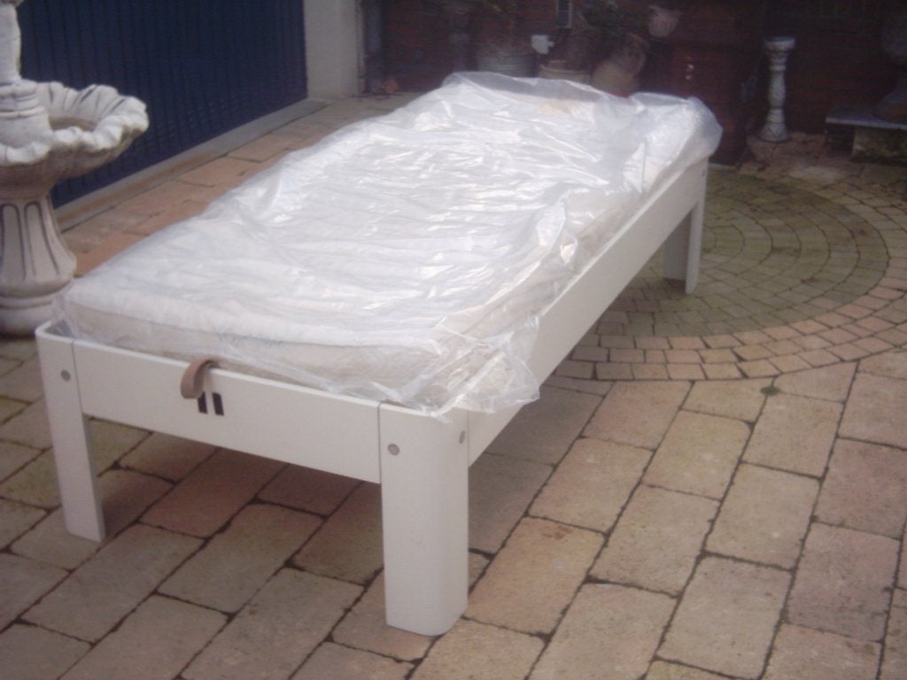 auping senioren-bed 90x200+auping spiraal en gratis matras, Ophalen, Zo goed als nieuw, Eenpersoons, Auping