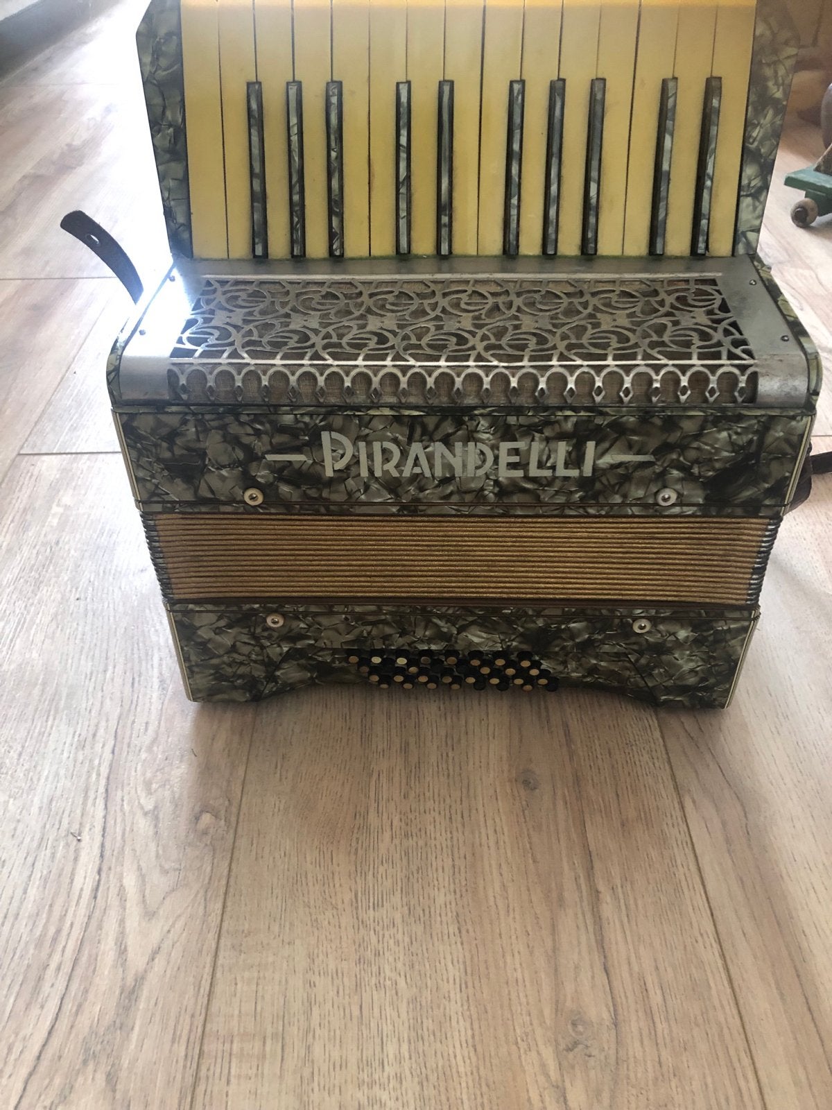 vintage Pirandelli Accordeon, Overige merken, Gebruikt, Overige formaten, Met koffer