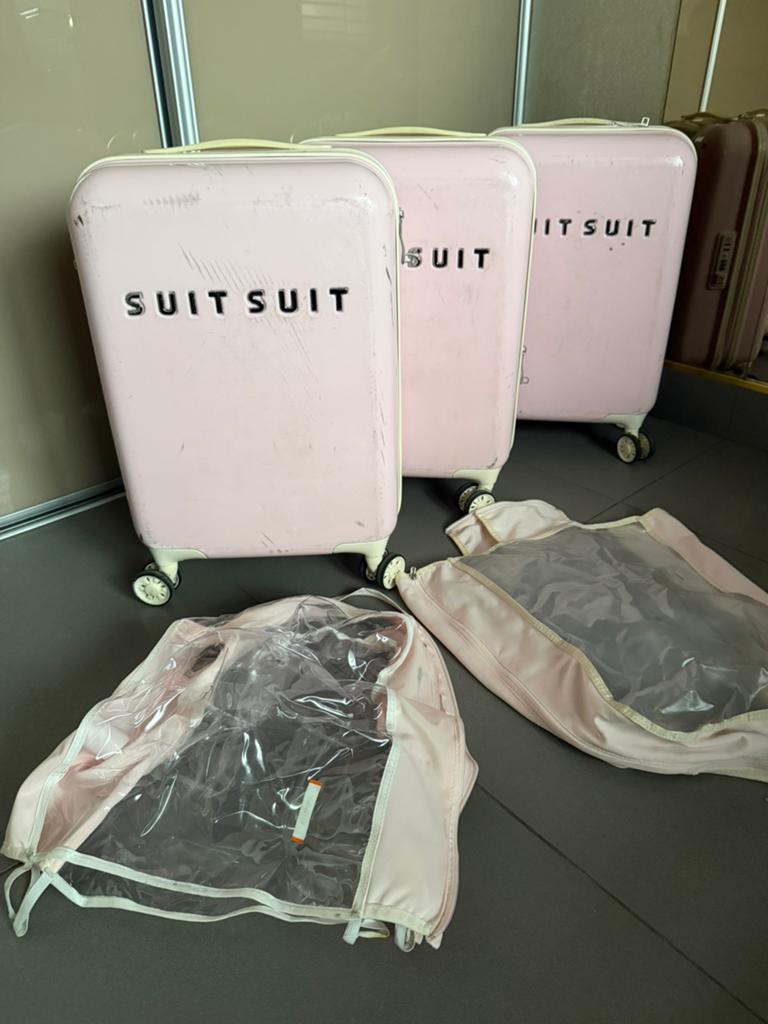Suitsuit suit suit koffer handbagage, Ophalen of Verzenden, Zo goed als nieuw, Hard kunststof
