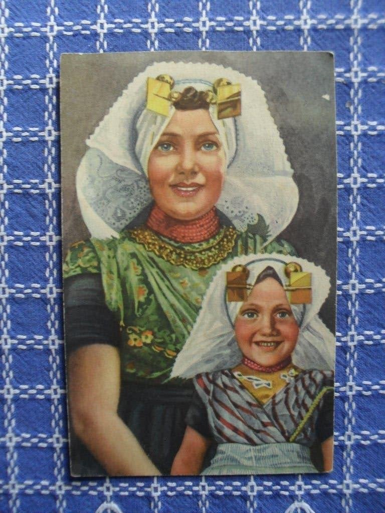Klederdracht, Zuid-Beveland 1947, Ophalen of Verzenden, Voor 1920, Gelopen, Klederdracht
