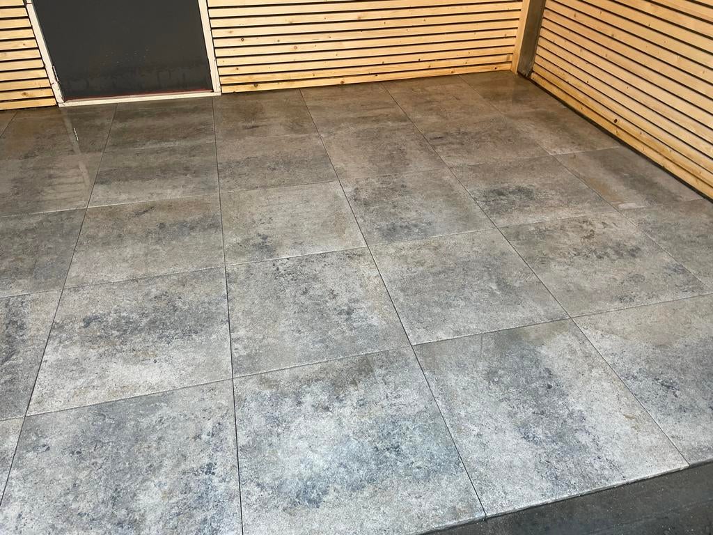 6 Nieuwe Beton Terrastegels 60x60x4 cm - De Driesprong, Ophalen, Nieuw, Minder dan 5 m², Beton