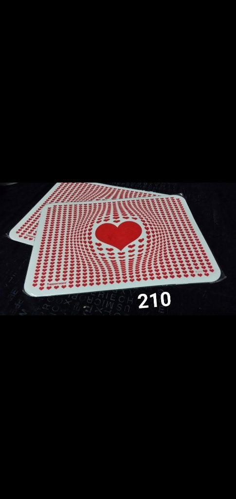 Tupperware placemat hartjes + snijplanken (zie omschrijving), BPA-vrij, Overige kleuren, Overige typen, Nieuw