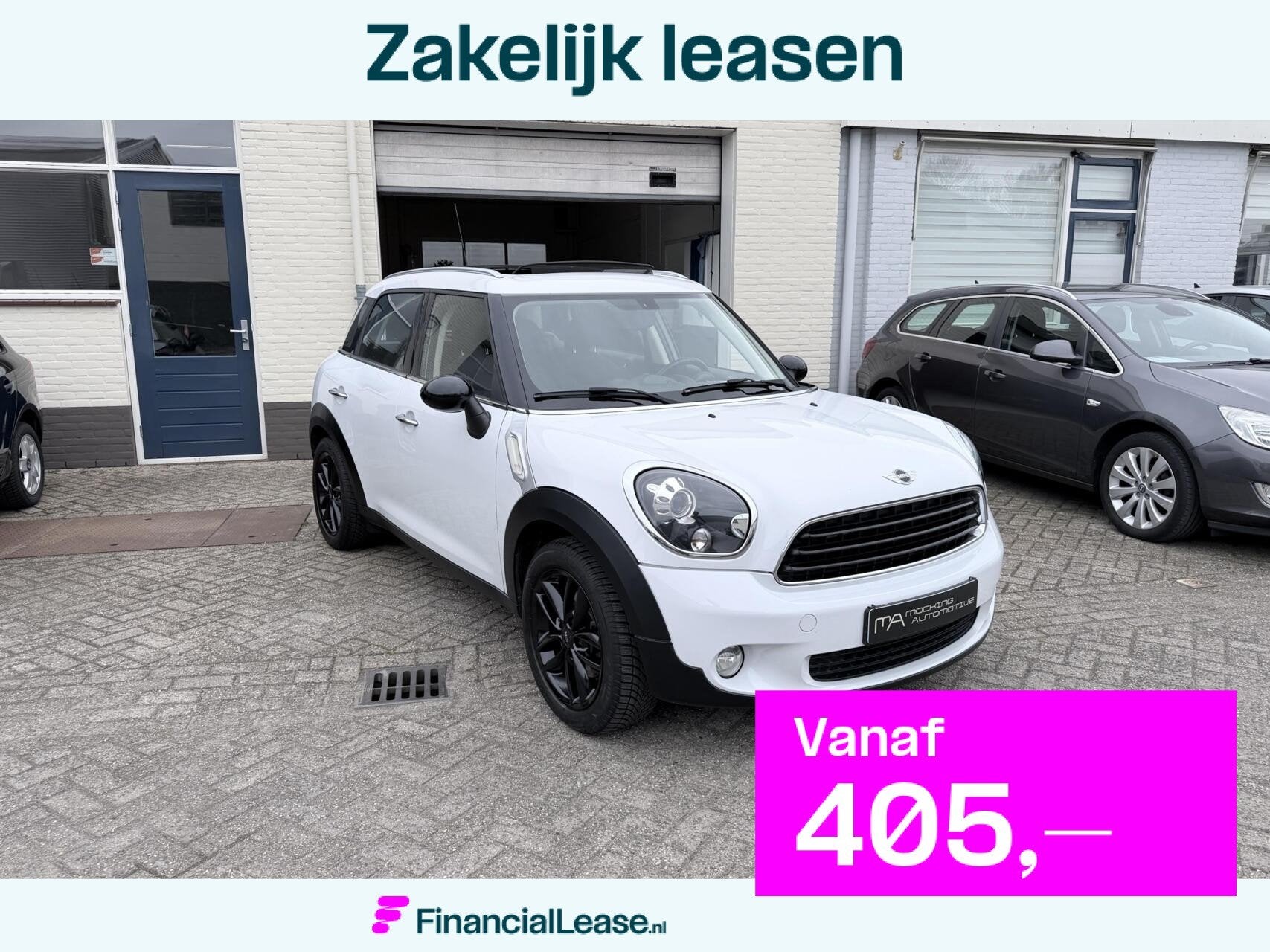 Mini Countryman 1.6 One Chili|pano|stoelverwarming|sensoren|, Voorwielaandrijving, Stof, Gebruikt, Wit