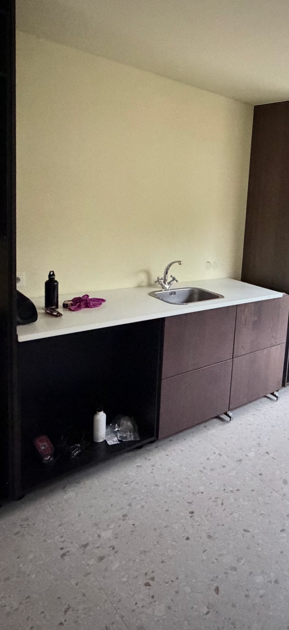 IKEA Keukenblad met spoelbak, kraan en sifon (1.86m), Huis en Inrichting, Ophalen of Verzenden, Gebruikt