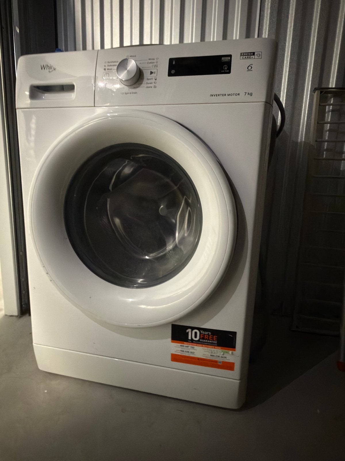Whirlpool FFS 7438 W EE Wasmachine - 7 kg, Inverter Motor, Ophalen, Gebruikt, Voorlader, 85 tot 90 cm