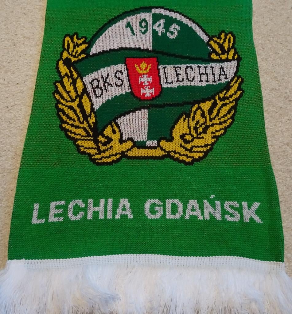 Megasjaal Lechia Gdansk (256x32 cm), Verzamelen, Ophalen of Verzenden, Nieuw, Buitenlandse clubs, Vaantje of Sjaal