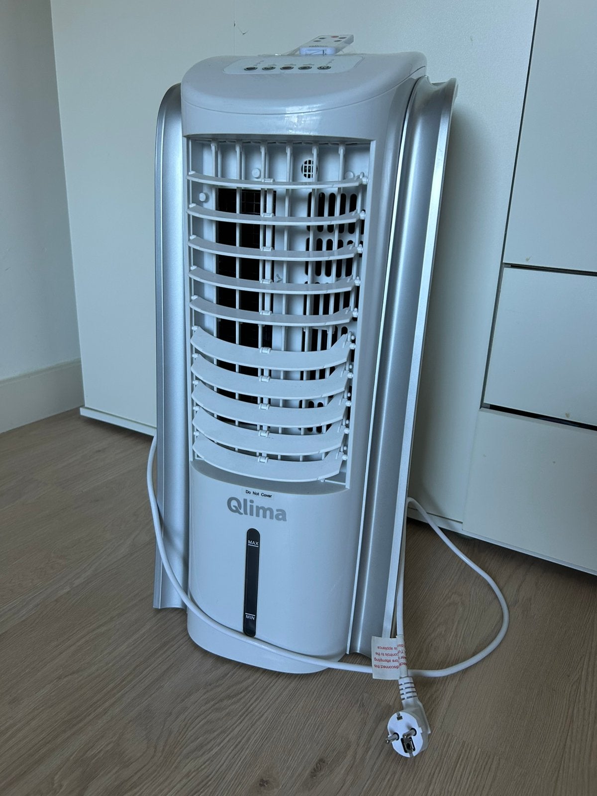 Qlima aircooler, Witgoed en Apparatuur, Ophalen, Zo goed als nieuw, Minder dan 60 m³, 3 snelheden of meer