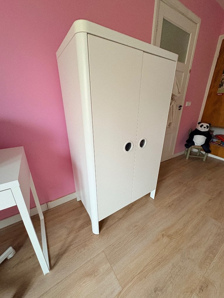 IKEA Busunge kledingkast - Wit, 80x52x139 cm, Ophalen, Kast, 50 tot 70 cm, 105 cm of meer