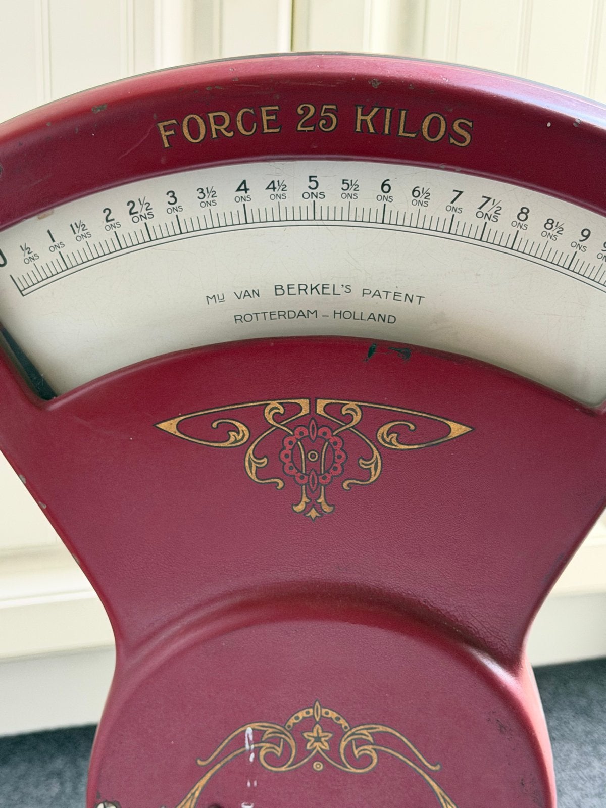 Antieke Berkel weegschaal - Force 25 Kilos, Ophalen