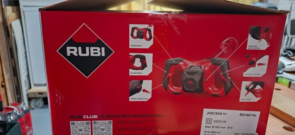 Rubi RUBIMIX-9 SUPERTORQUE | Menger 1800 W - 26970, Doe-het-zelf en Verbouw, Ophalen, Nieuw