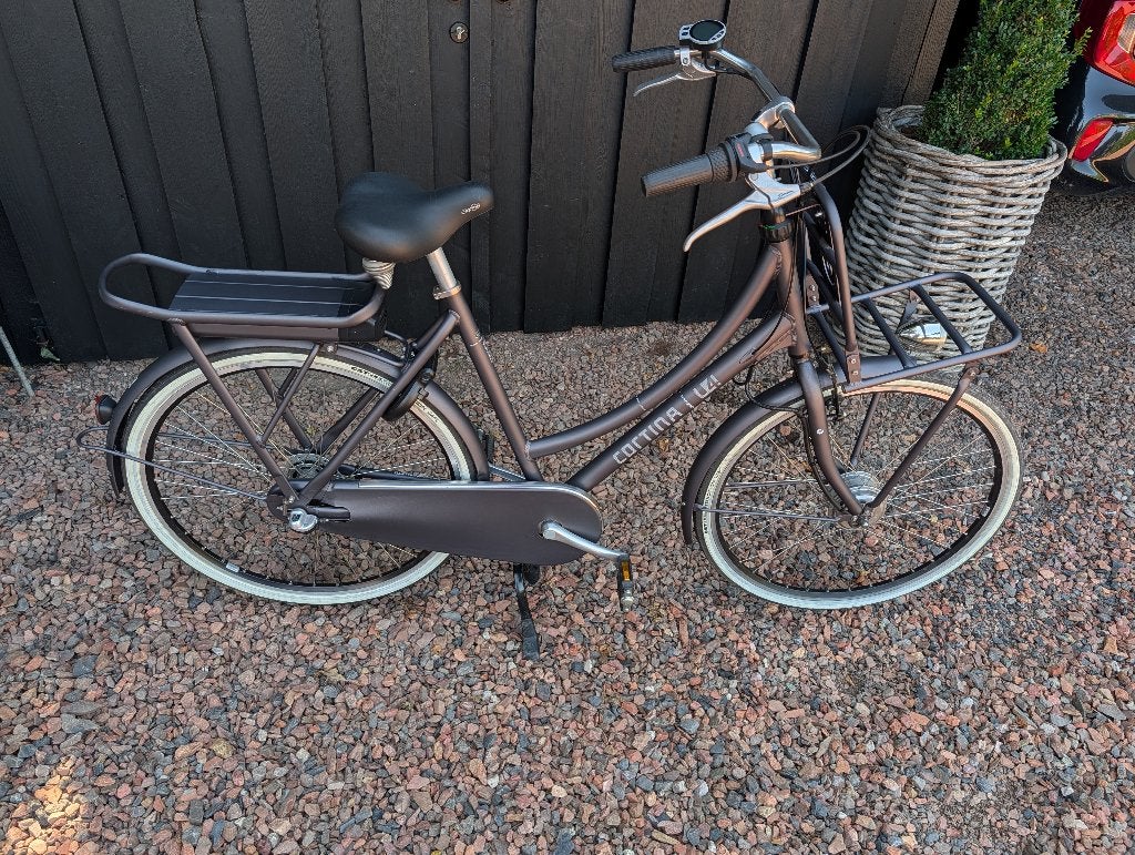Cortina electrische damesfiets Ecomo Transporter, Versnellingen, 56 cm of meer, Zo goed als nieuw, Trommelrem