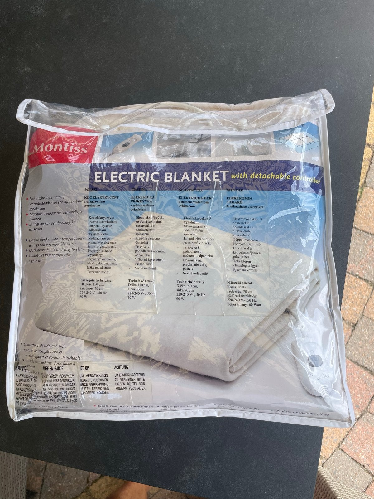 Elektrische deken 150x70 cm met 3 standen, Gebruikt, Eenpersoons, Ophalen of Verzenden, Deken of Dekbed