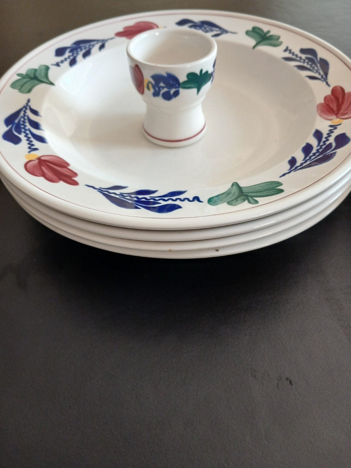 Boerenbont borden, Huis en Inrichting, Keuken | Servies, Ophalen, Landelijk/Boerenbont, Zo goed als nieuw, Bord(en)