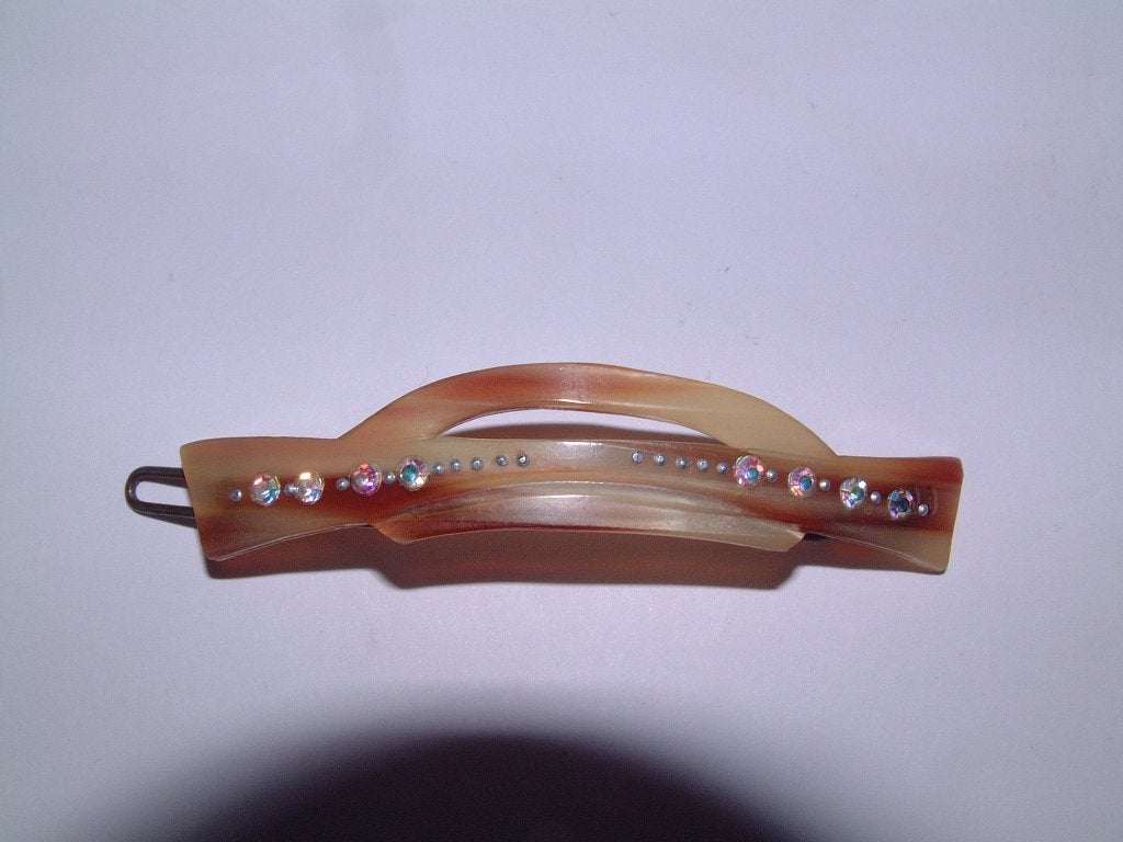 oude antieke haarspeld nr.1 met aurora borealis strass, Verzamelen, Overige Verzamelen, Gebruikt, Ophalen of Verzenden