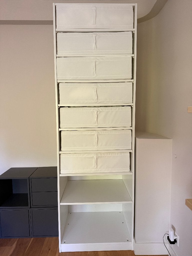 IKEA PAX kast wit 75x58x236 cm + 8 planken | gedemonteerd, Ophalen, Met plank(en), Gebruikt, 200 cm of meer