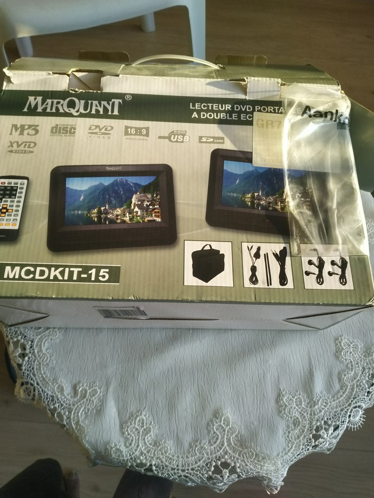 Marquant MCDKIT-15 Draagbare DVD-speler met dubbel scherm, Ophalen