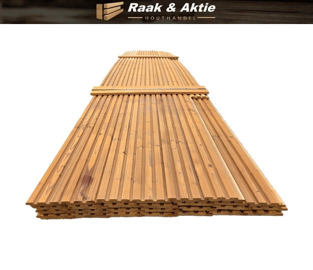 15.5 m2 Thermowood Triple Rhombusprofiel  - nr: TP171