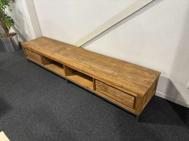TV-meubel / Dressoir Teak hout 220cm, Niet ingevuld, Gebruikt, Niet ingevuld, Ophalen of Verzenden