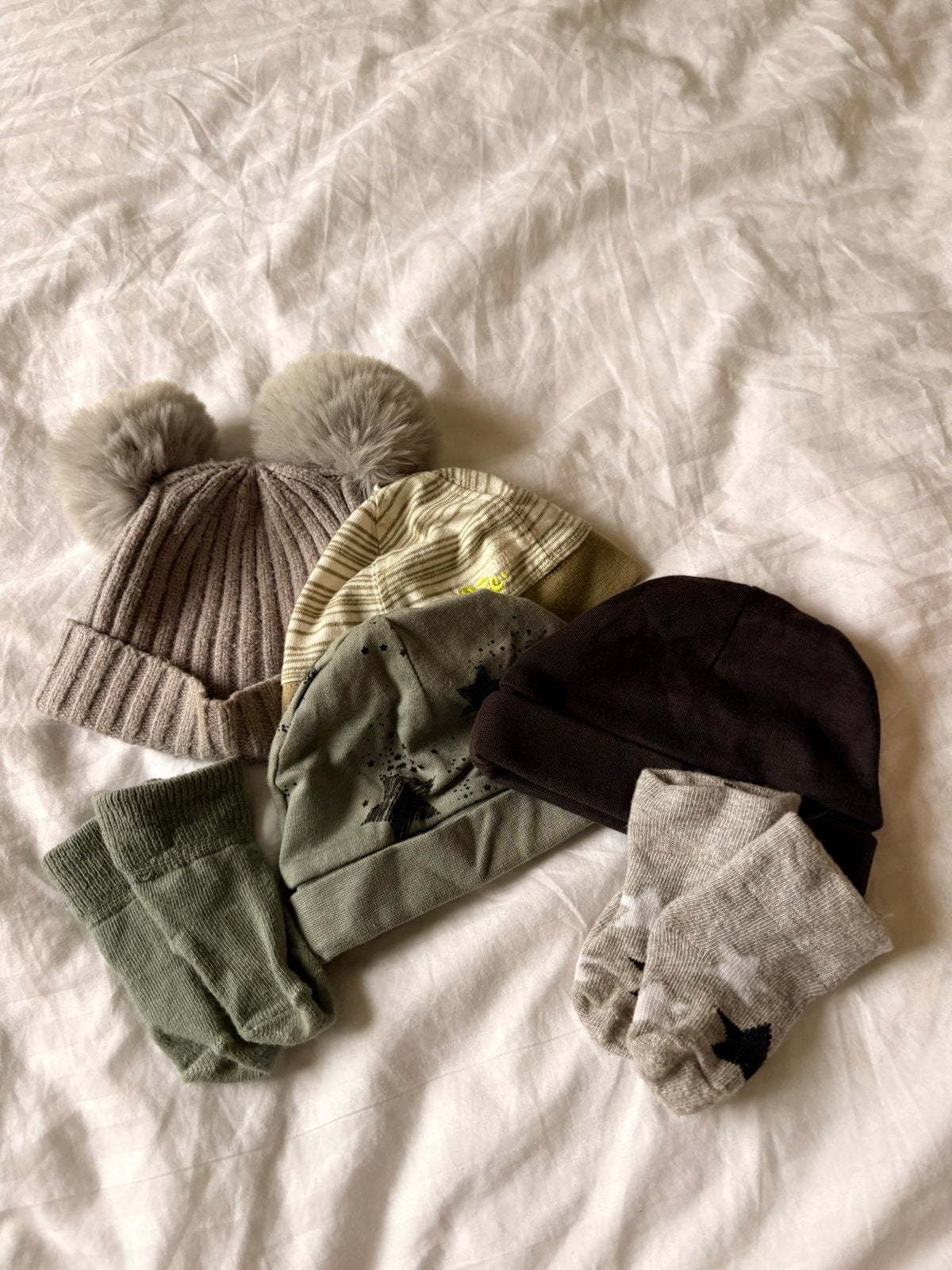 Leuk mutsen en wanten setje voor baby's, Gebruikt, Ophalen of Verzenden, Maat 68, Jongetje of Meisje