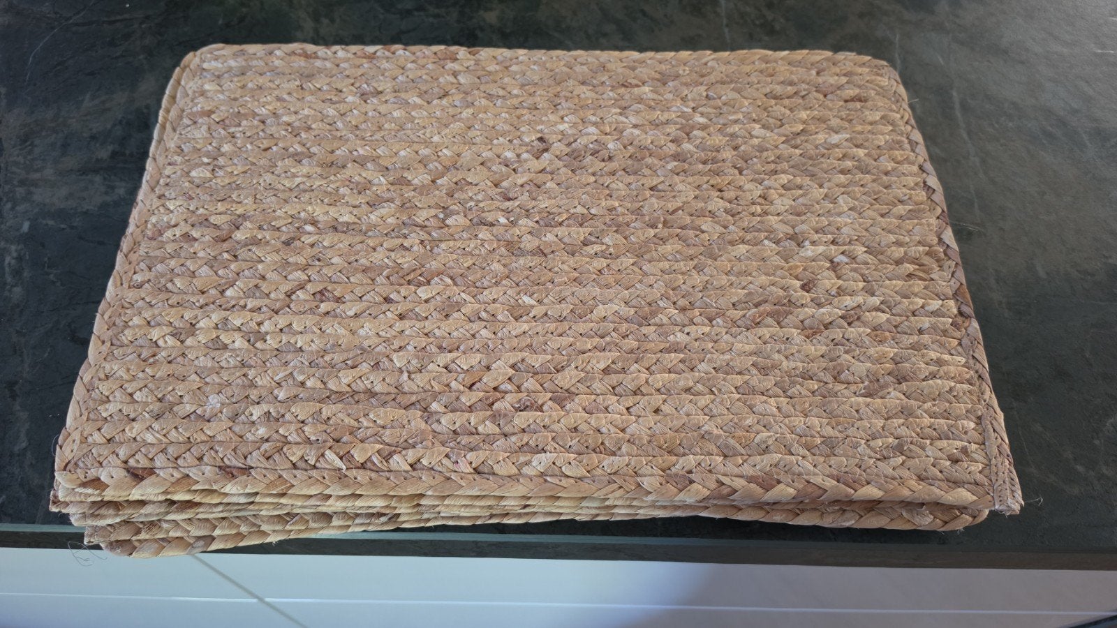 6x gevlochten placemat van natuurlijke materialen, Ophalen of Verzenden, Zo goed als nieuw