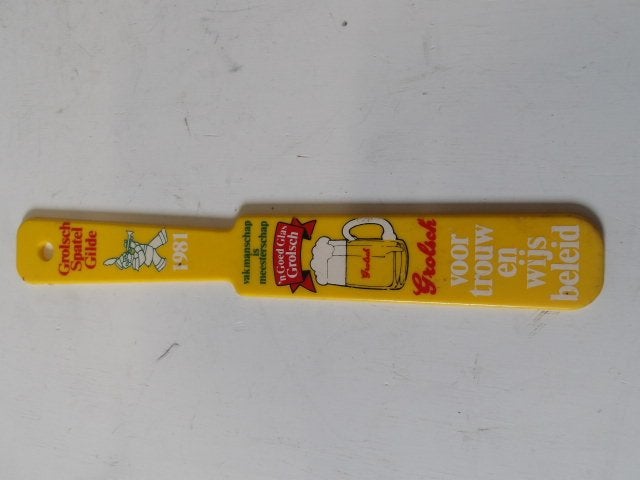 Grolsch spatel /afschuimer 1981, Ophalen of Verzenden, Nieuw, Overige typen, Grolsch