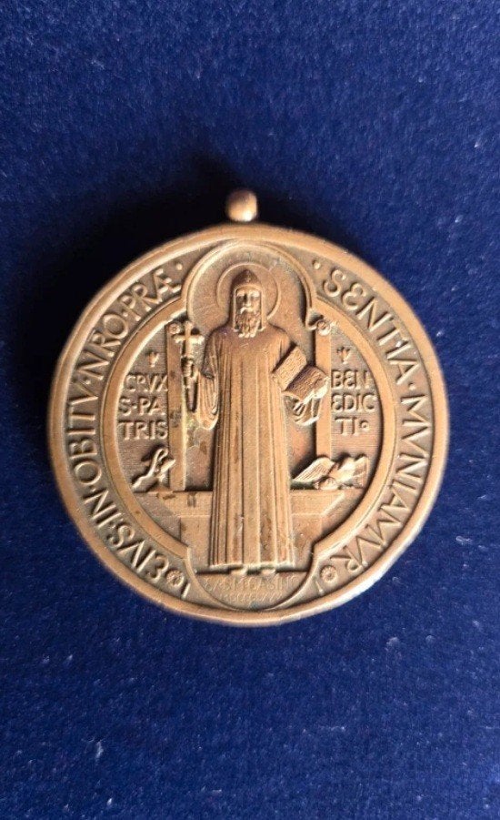 Saint Benedict Medaille, Ophalen of Verzenden, Brons, Nederland