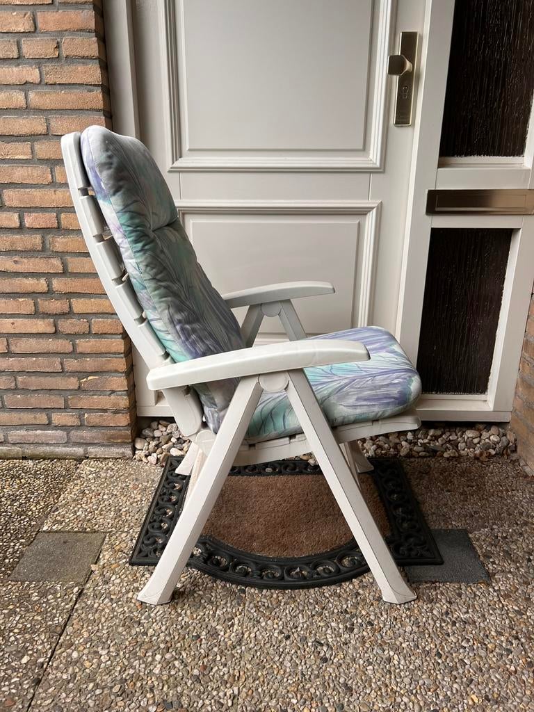 HARTMAN - TUINSTOEL VERSTELBAAR EN HARTMAN TAFELTJE 43X46CM, Tuin en Terras, Tuinstoelen, Ophalen, Kunststof, Verstelbaar