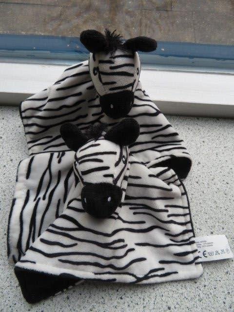 Knuffeldoek zebra Wiep Wieb zebrapaard van Wibra, Ophalen of Verzenden, Zo goed als nieuw, Overige typen, Met geluid