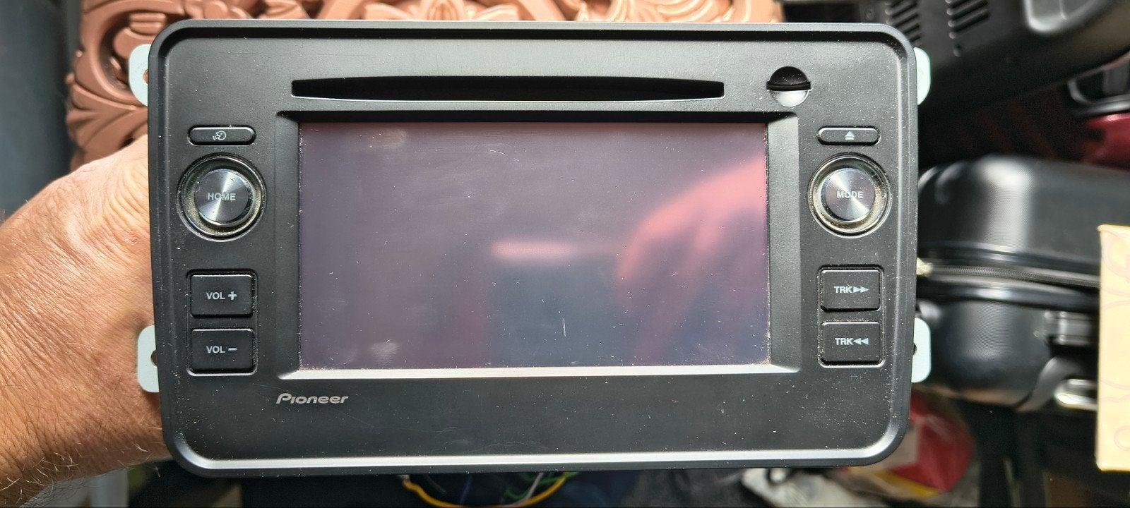past op skoda en vw Pioneer autoradio met scherm en bedradi, Ophalen of Verzenden, Gebruikt