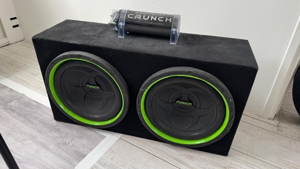 Fusion dubbel 12” dikke subwoofer, Auto diversen, Autospeakers, Ophalen, Gebruikt