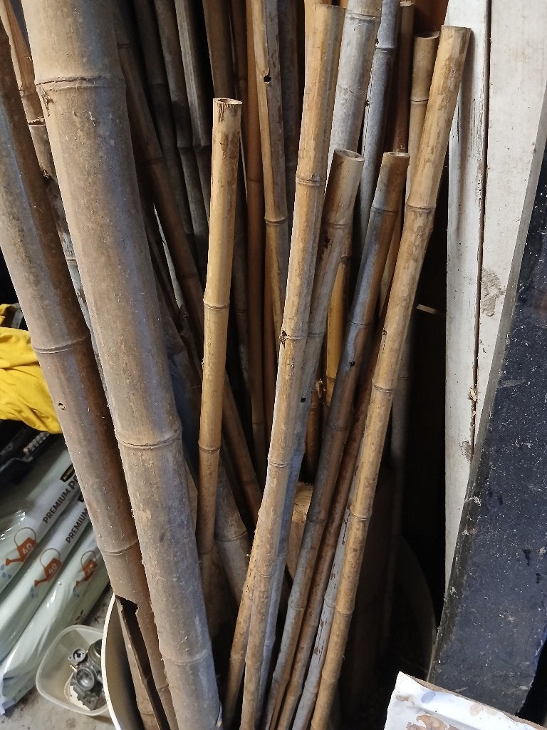 Bamboe stokken 1m en 1,8m lang, Ophalen of Verzenden, Gebruikt