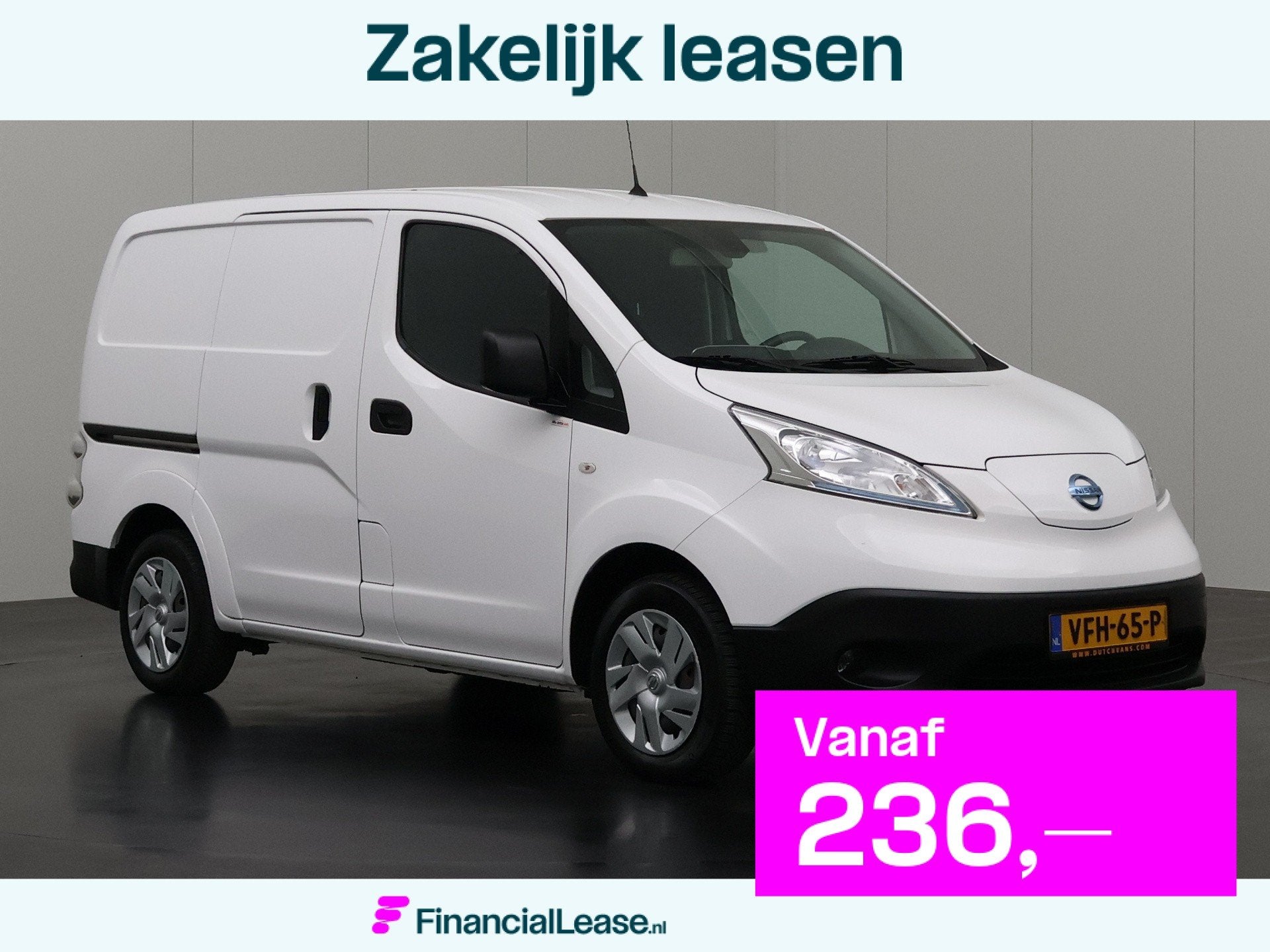 Nissan e-NV200 Business WLTP 200Km | 14000 KMst ! | Navigati, Gebruikt, Multifunctioneel stuurwiel, Wit, Origineel Nederlands