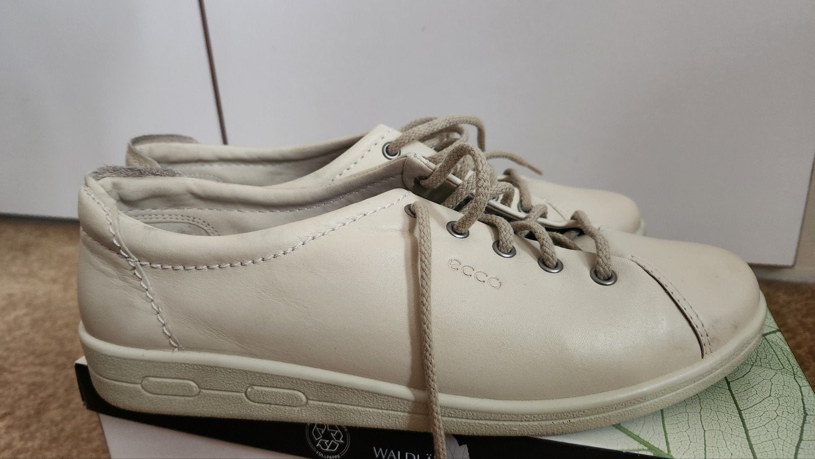 ECCO leren sneakers - Maat 39, Kleding | Dames, Ophalen, Beige, ECCO, Sneakers of Gympen