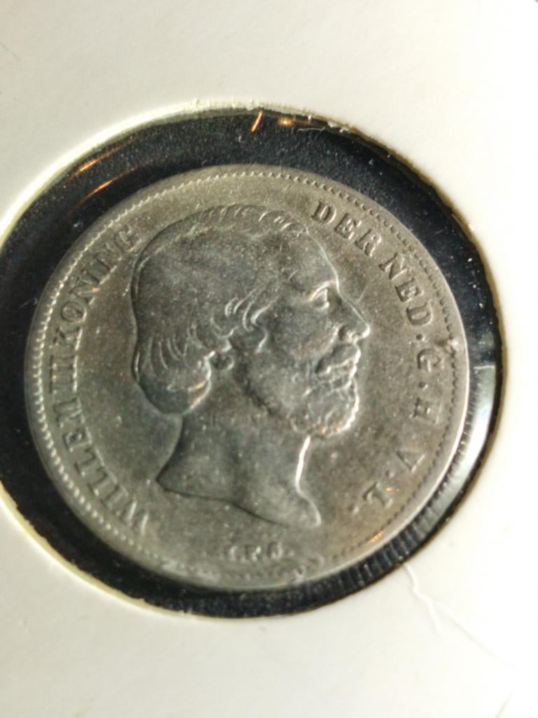 1/2 gulden 1859 Willem 3, Postzegels en Munten, Munten | Nederland, Ophalen of Verzenden, Koning Willem III, 1 gulden