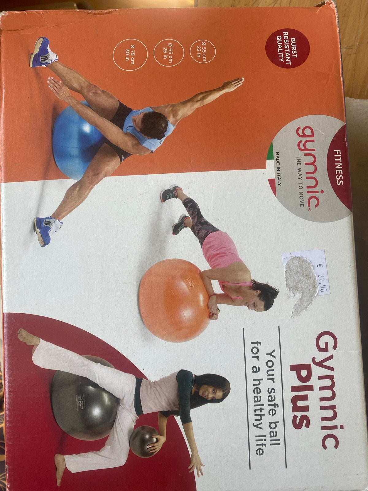 Nieuwe Gymnic Plus Fitnessbal - Burst Resistant Kwaliteit, Onbekend, Nieuw, Ophalen of Verzenden, Onbekend