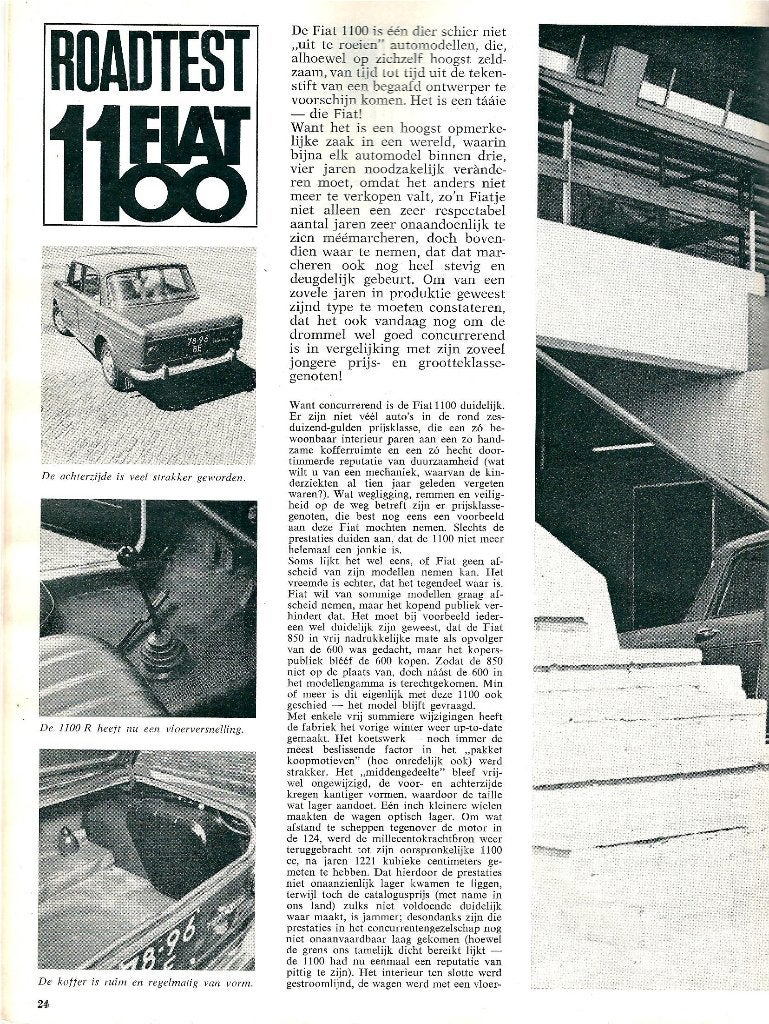 Autovisie test Fiat 1100 1966, Ophalen of Verzenden, Gelezen, Overige merken