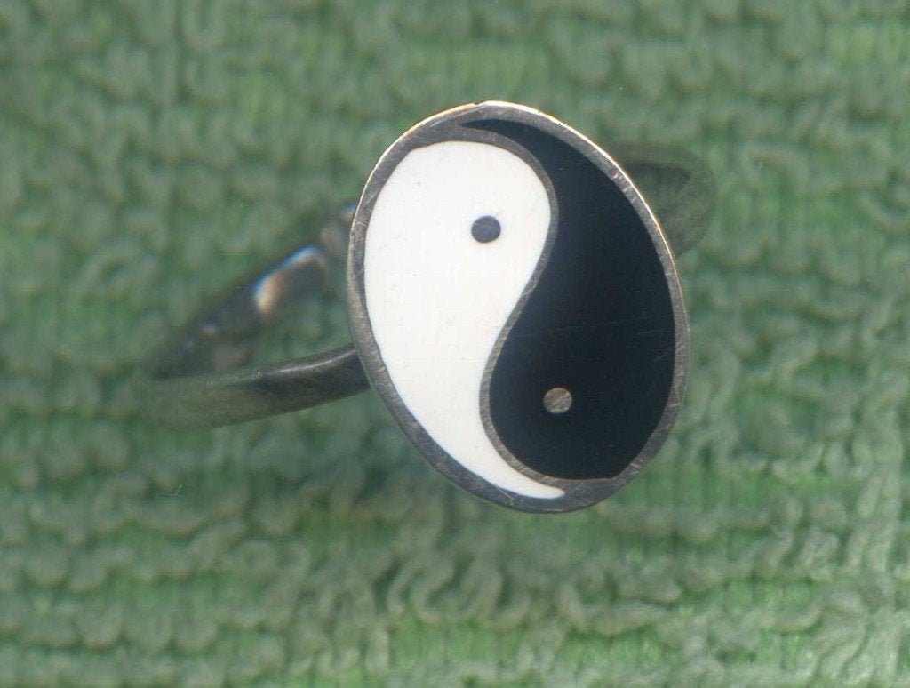 Ring Yin en Yang Sterling Zilver (doorgeknipt), Ophalen of Verzenden, Zilver, Zilver, Dame