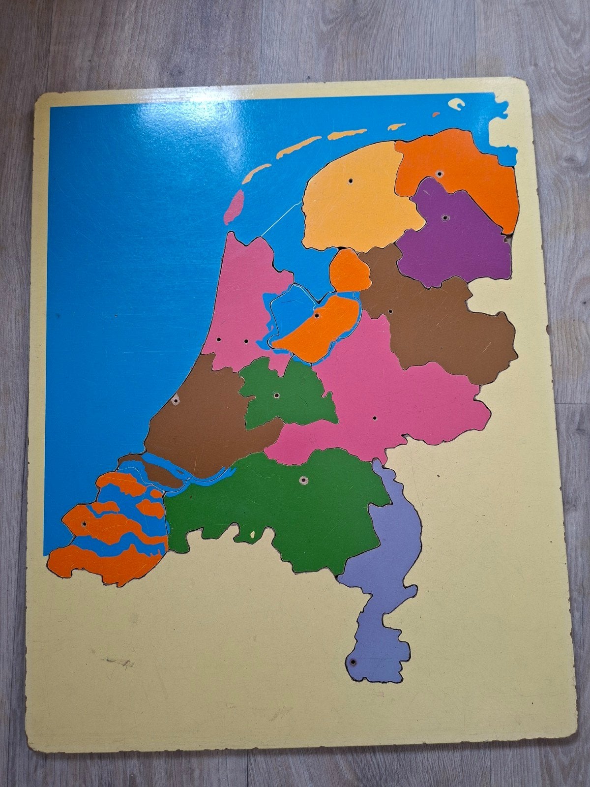 Montessori Nederland Puzzel - Educatief Houten Speelgoed, Ophalen of Verzenden, Gebruikt, Puzzelen