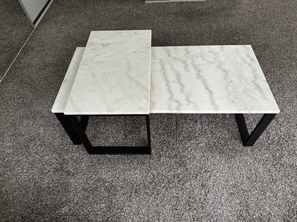 Marmeren Salontafels/Bijzettafels - Massief Marmer - ZGAN, Huis en Inrichting, Tafels | Salontafels, Ophalen, Overige materialen
