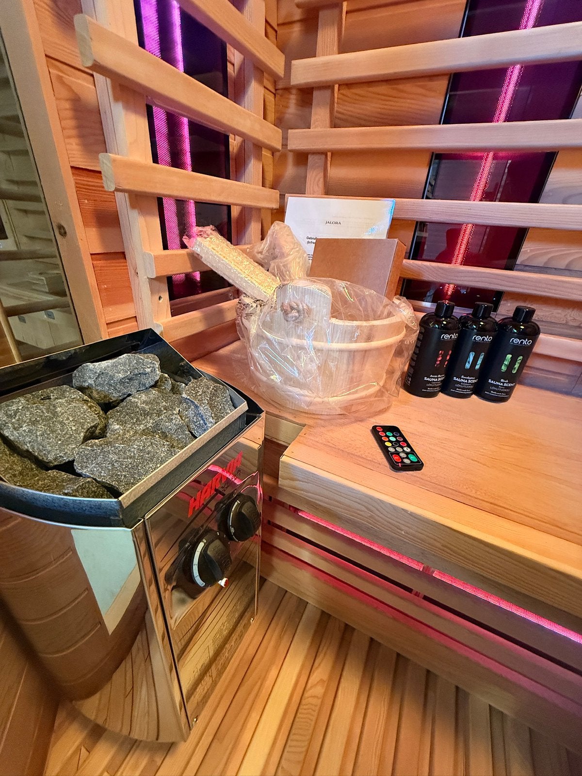 Combi Sauna (Infrarood + Finse sauna) - GRATIS BEZORGING, Ophalen of Verzenden, Zo goed als nieuw, Fins of Traditioneel, Complete sauna