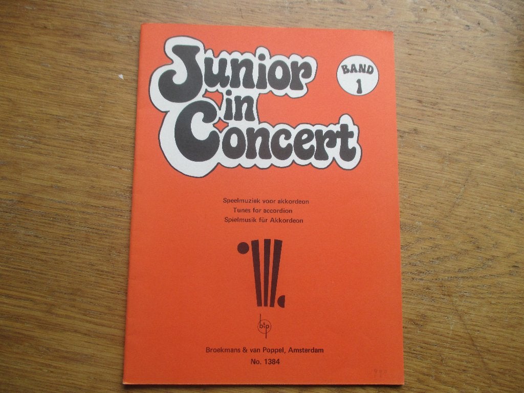 JUNIOR IN CONCERT - BAND 1 - VOOR ACCORDEON, Ophalen of Verzenden, Zo goed als nieuw, Artiest of Componist, Populair