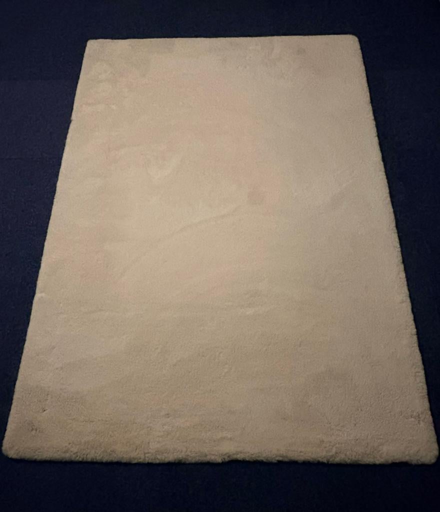Zachte creme hoogpolig vloerkleed 140x200cm, Ophalen, Hoogpolig, 100 tot 150 cm, 200 cm of meer