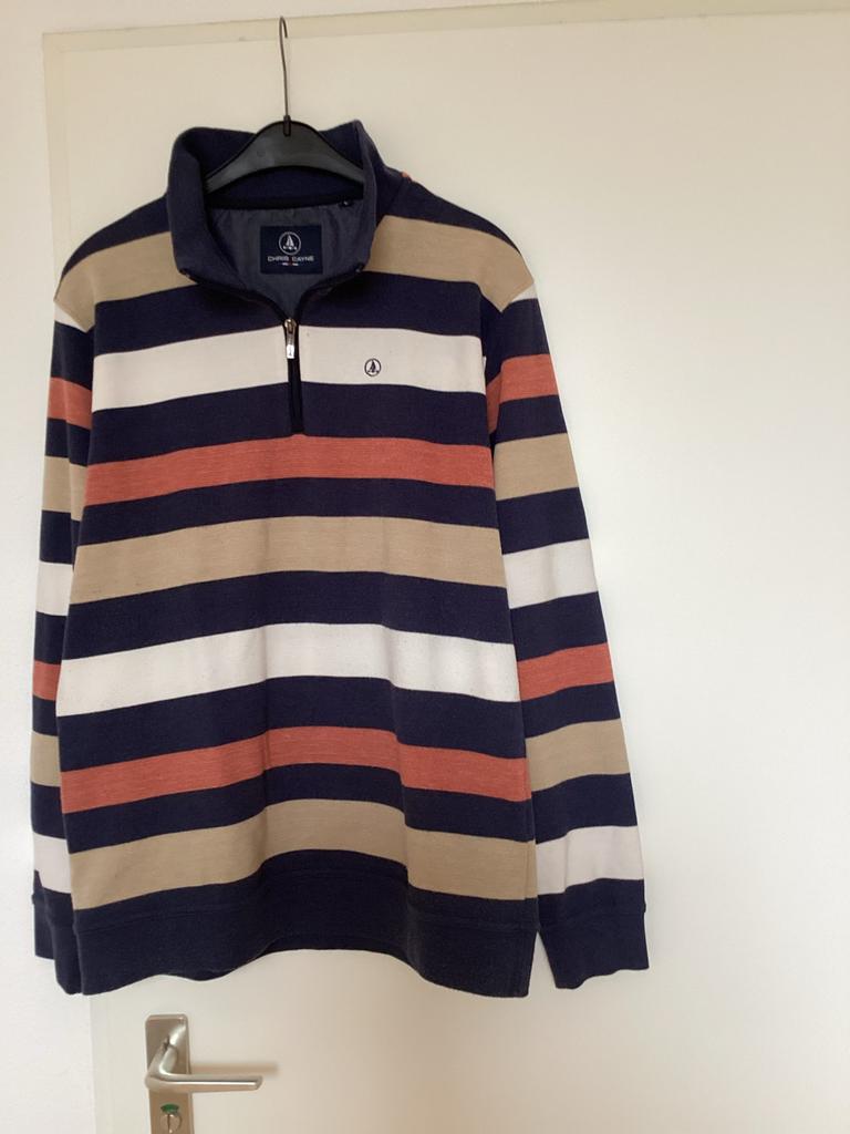 HEREN TRUI gestreept met rits, Ophalen of Verzenden, Gedragen, Maat 52/54 (L), Blauw