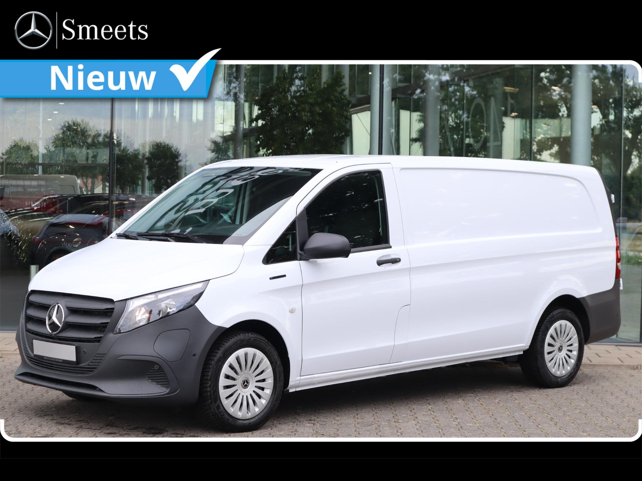 Mercedes-Benz eVito eVito 112 L3 Business Solution 60 kWh, Auto's, Stof, 280 km, 116 pk, Wit