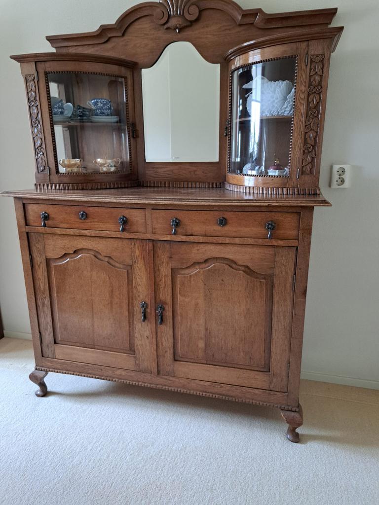 Vintage Kast, Ophalen, Gebruikt, 150 tot 200 cm, Eikenhout