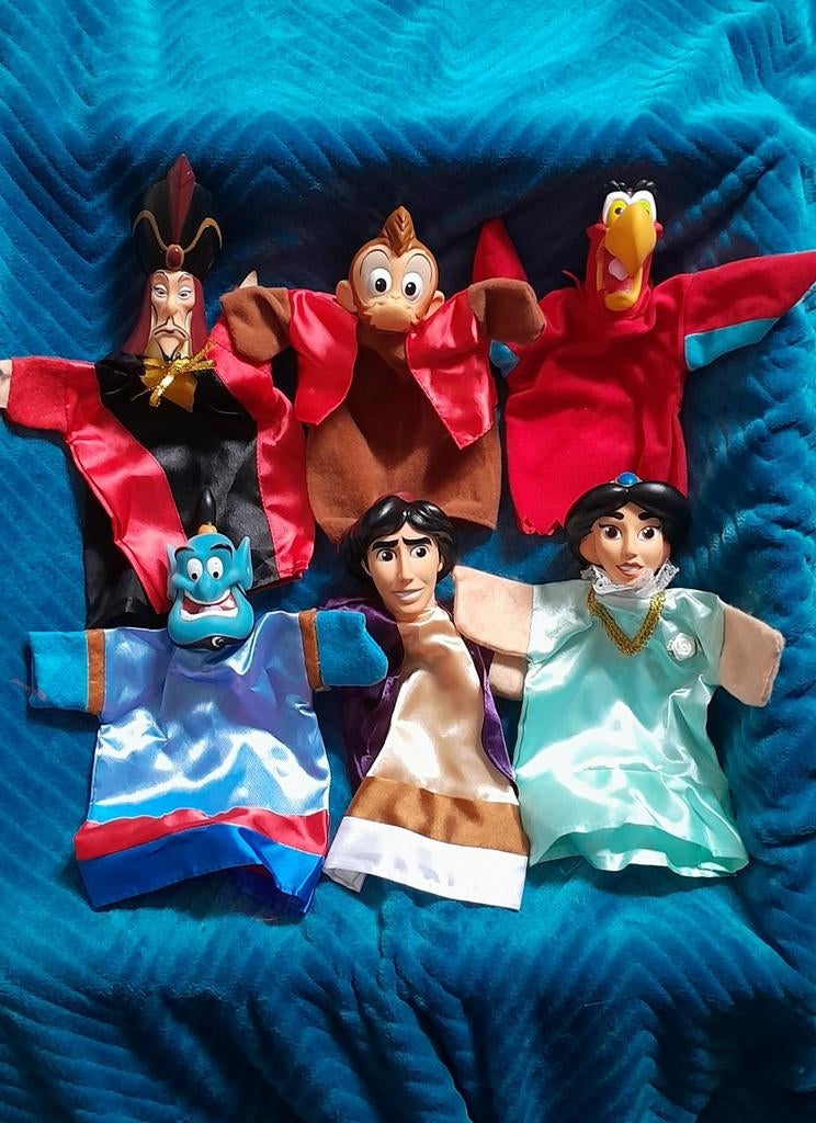 Disney Aladdin handpoppen set, Ophalen of Verzenden, Gebruikt, Overige typen