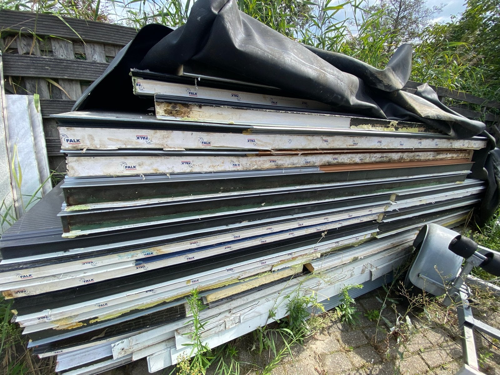 Sandwichpanelen met profielen - diverse diktes en m2, Ophalen, Gebruikt, Overige materialen, 50 tot 100 mm