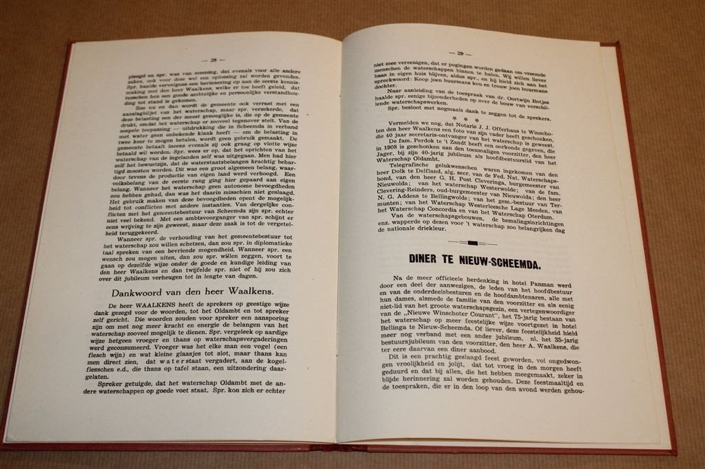 Zeldzaam Gedenkboek [1938] — 75 Jaar Waterschap Oldambt, Ophalen of Verzenden, Gelezen