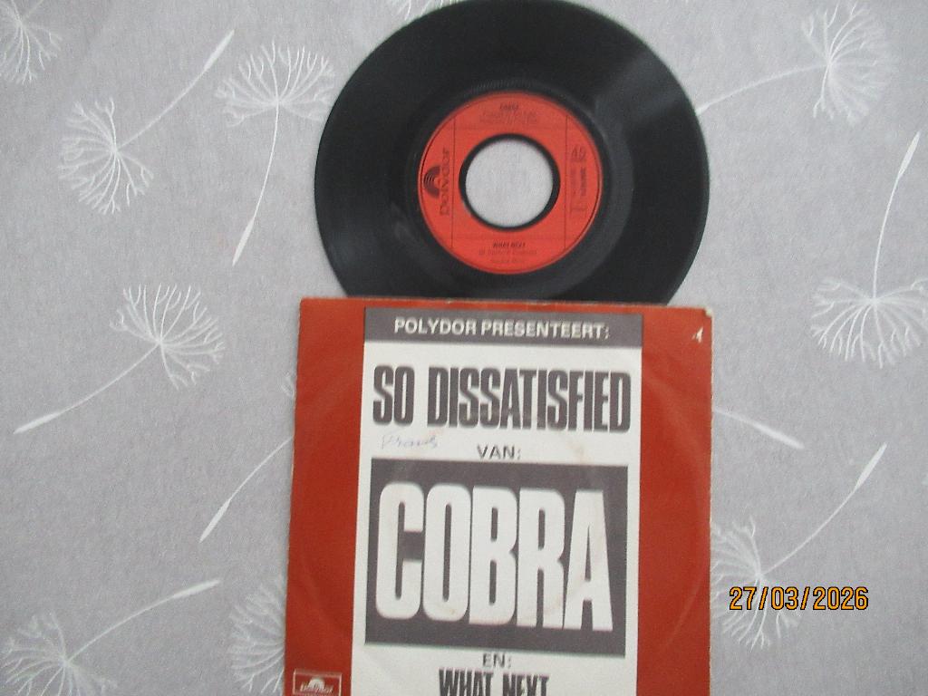 Cobra    So Dissatisdied, Gebruikt, Verzenden, 7 inch, Single