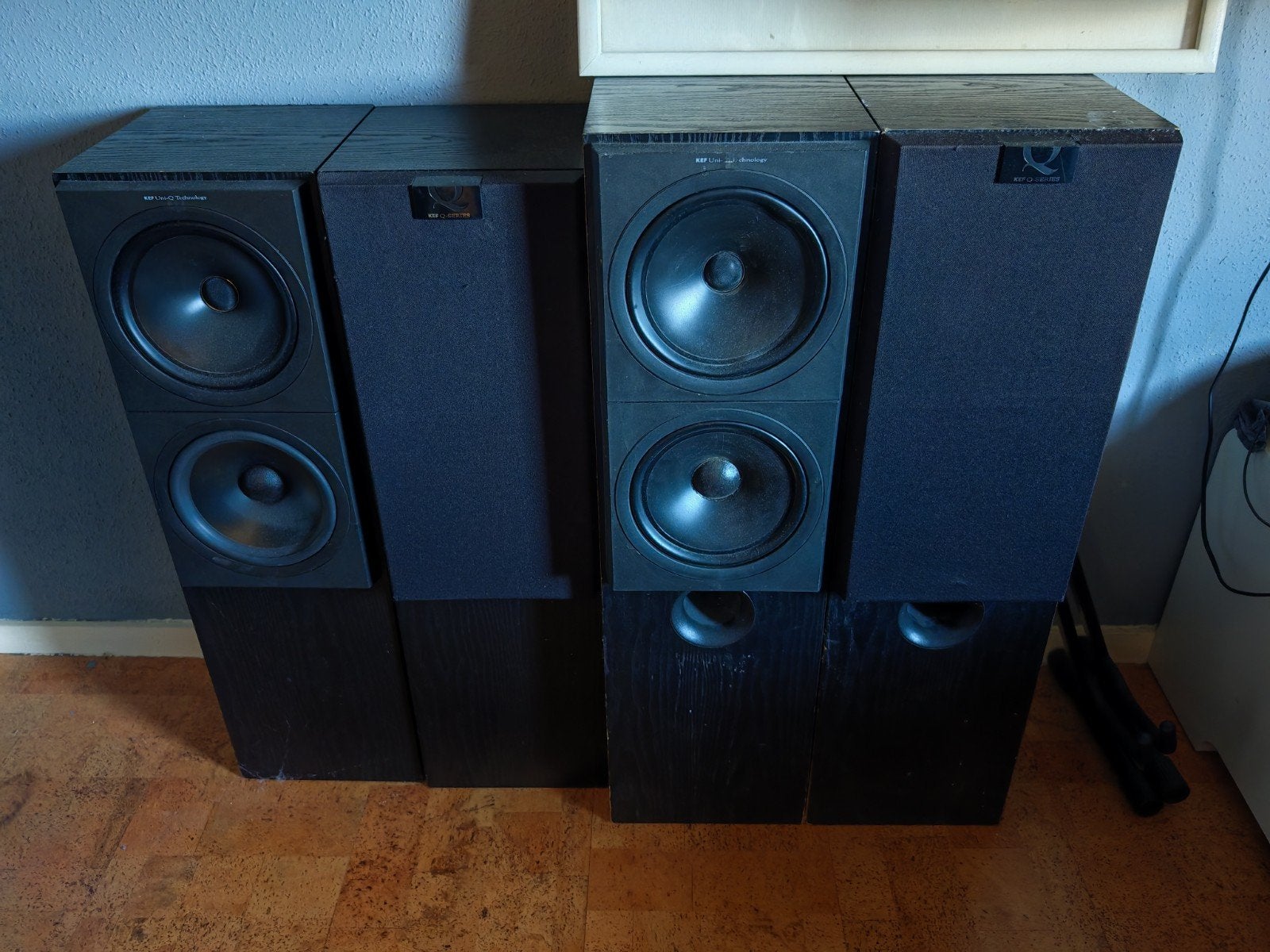 KEF Q90 en Q80 luidsprekers - Project set, Ophalen of Verzenden, Niet werkend, Vloerstaande luidspreker, KEF